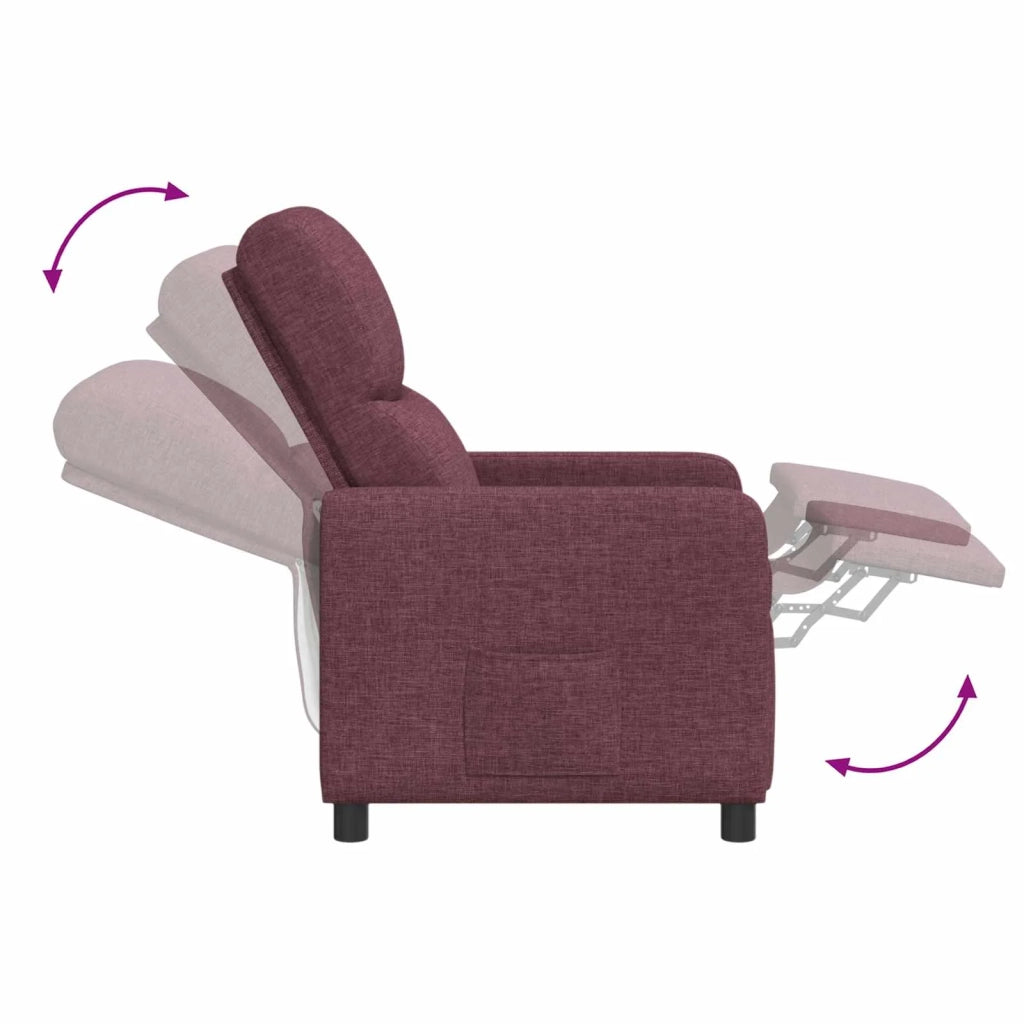 Divano Sedia-Poltrona reclinabile Viola Tessuto 656099