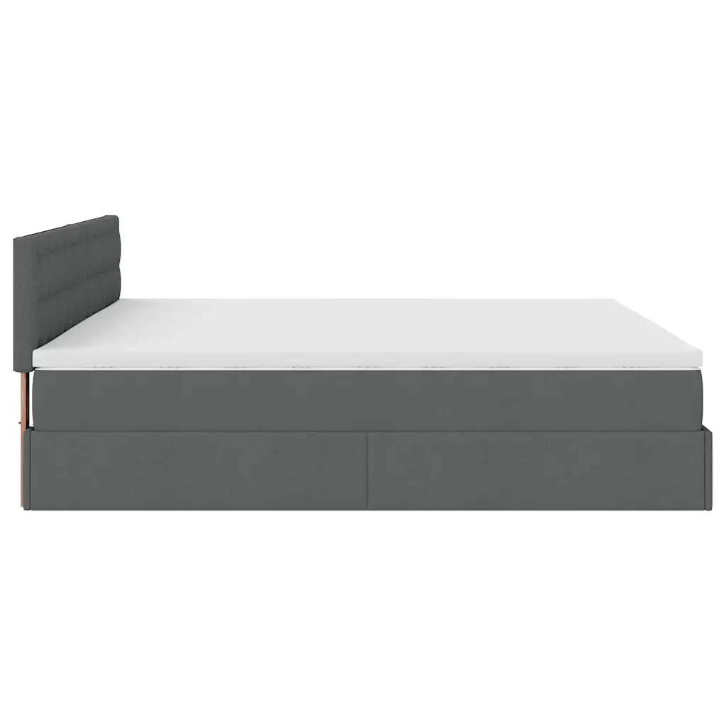 Struttura Letto Pouf con Materasso 180x200 cm in Tessuto 3311644