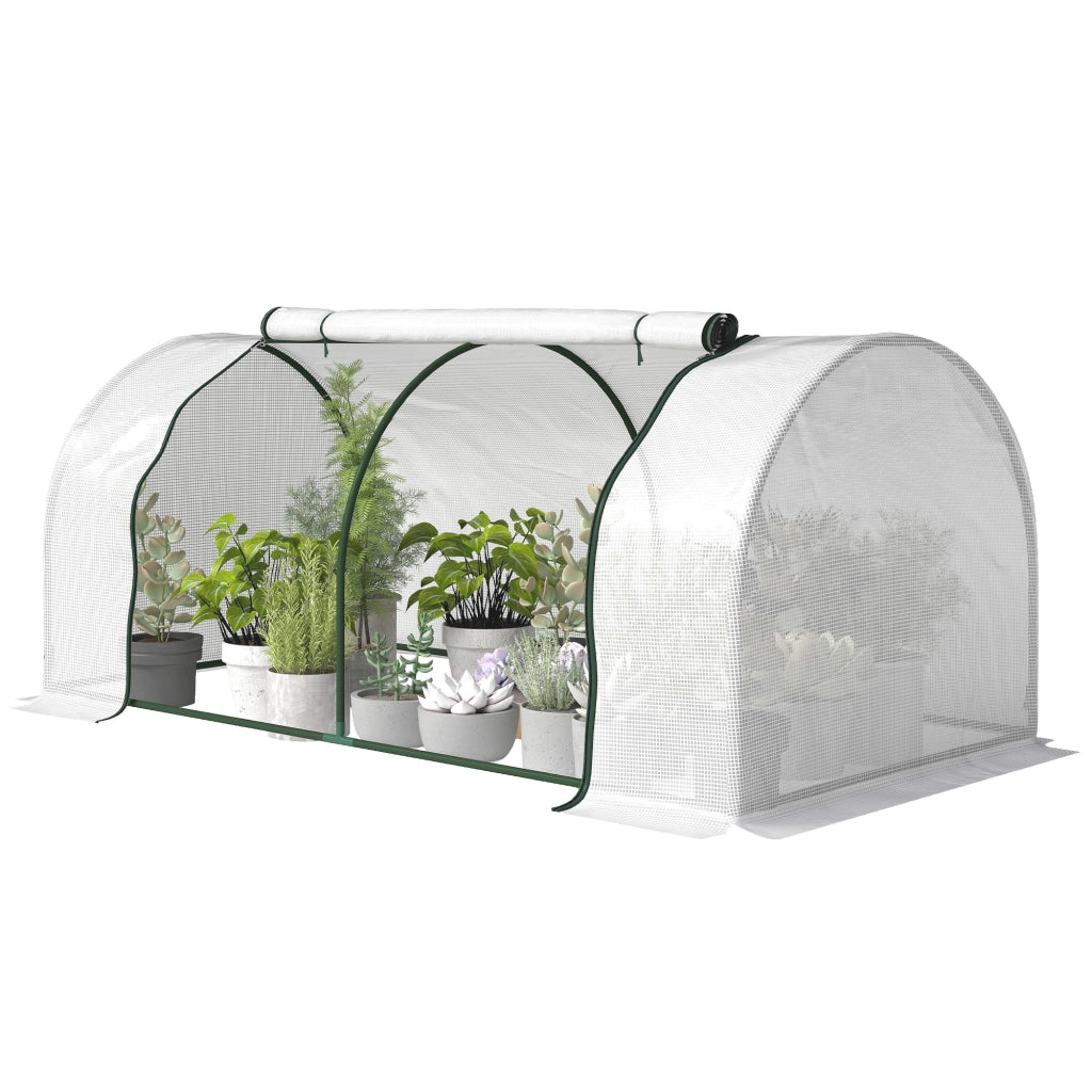 Serra da Giardino Mini ¨C Xylo ¨C 2x1x0.8m PE Bianco con Porta