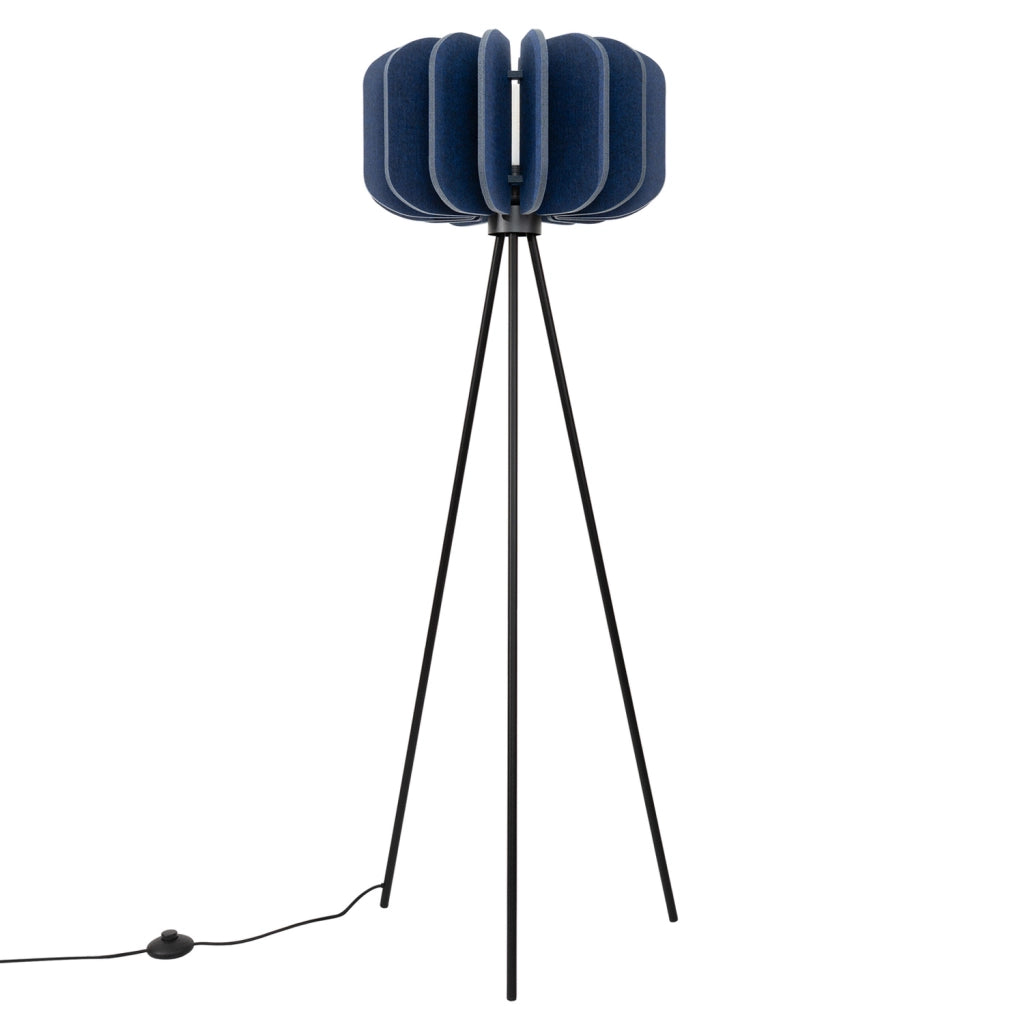Lampada a sospensione e da terra moderna MULA con paralume in feltro, 45 cm, struttura nera