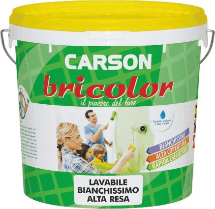 IDROPITTURA LAVABILE BIANCHISSIMO 'BRICOLOR' 5 lt - CARSON