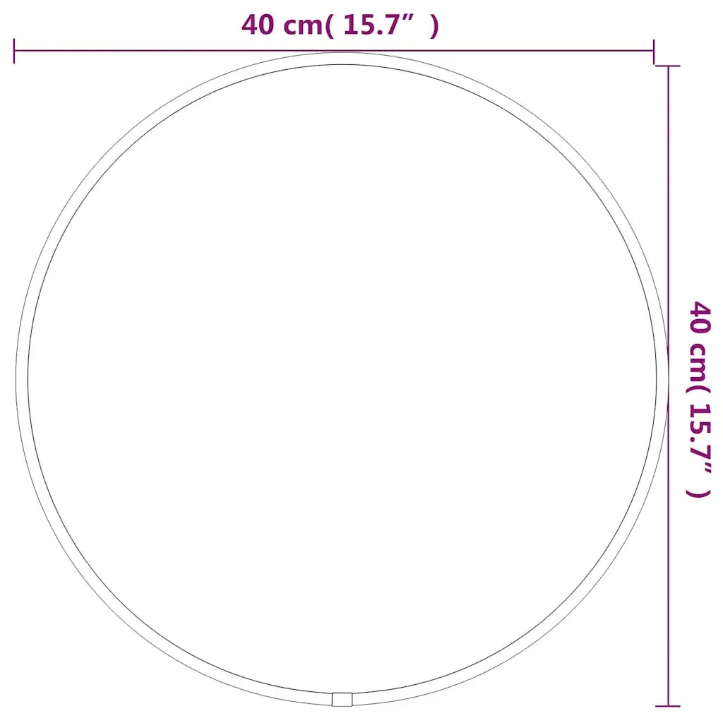 Specchio da Parete Argento Ø 40 cm Rotondo 348175