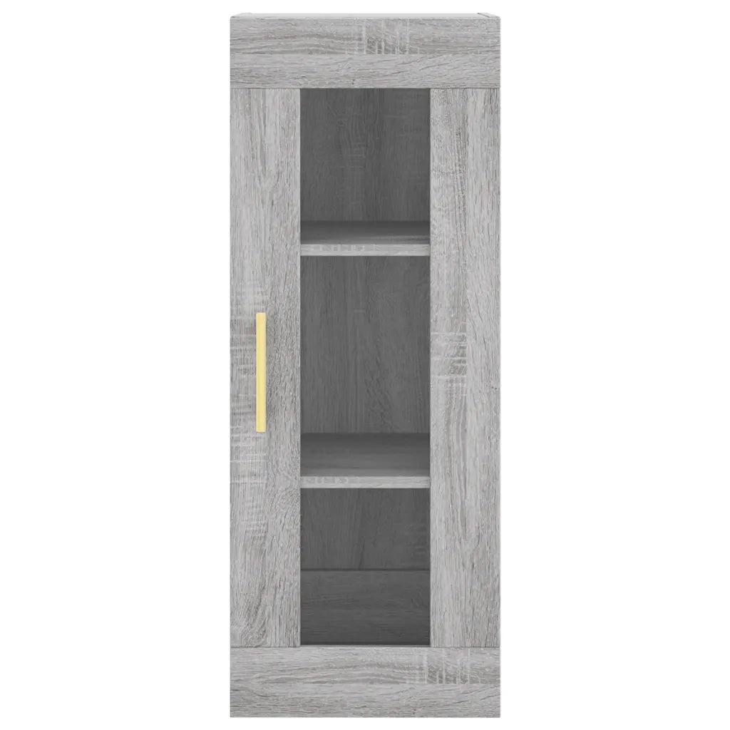 Credenza | Madia | Buffet da pranzo | Armadio da pranzo Grigio Sonoma 34,5x34x180 cm in Legno Multistrato