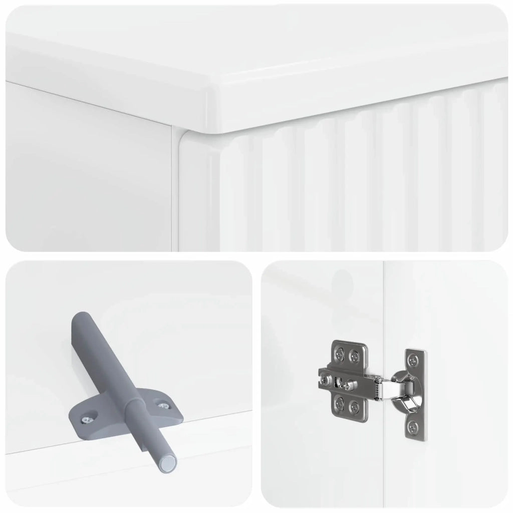 Set di Armadi da Bagno da 2 Pezzi ARNHEM Bianco Lucido 3417607