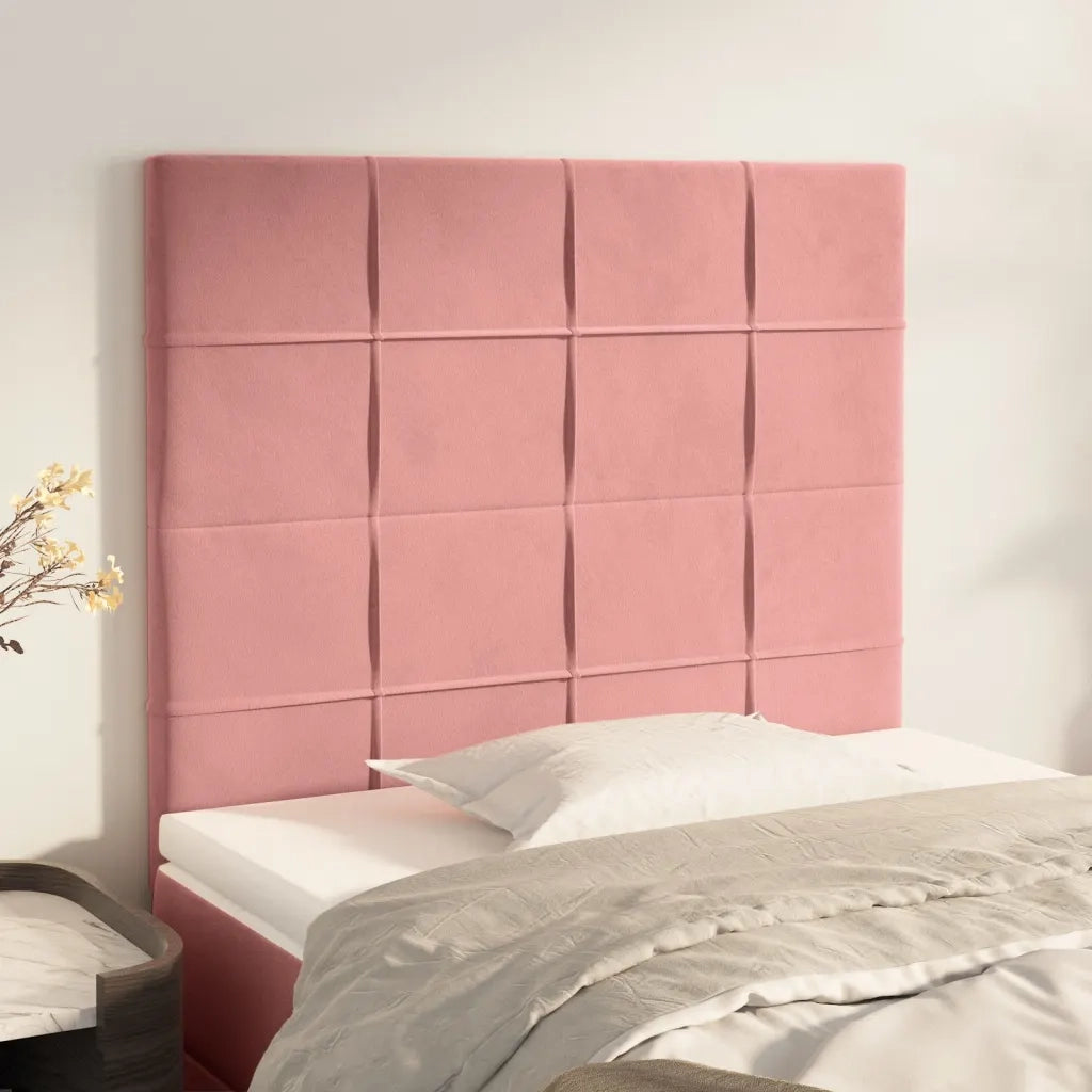Testiera | Testata Rosa 100x5x118/128 cm Velluto