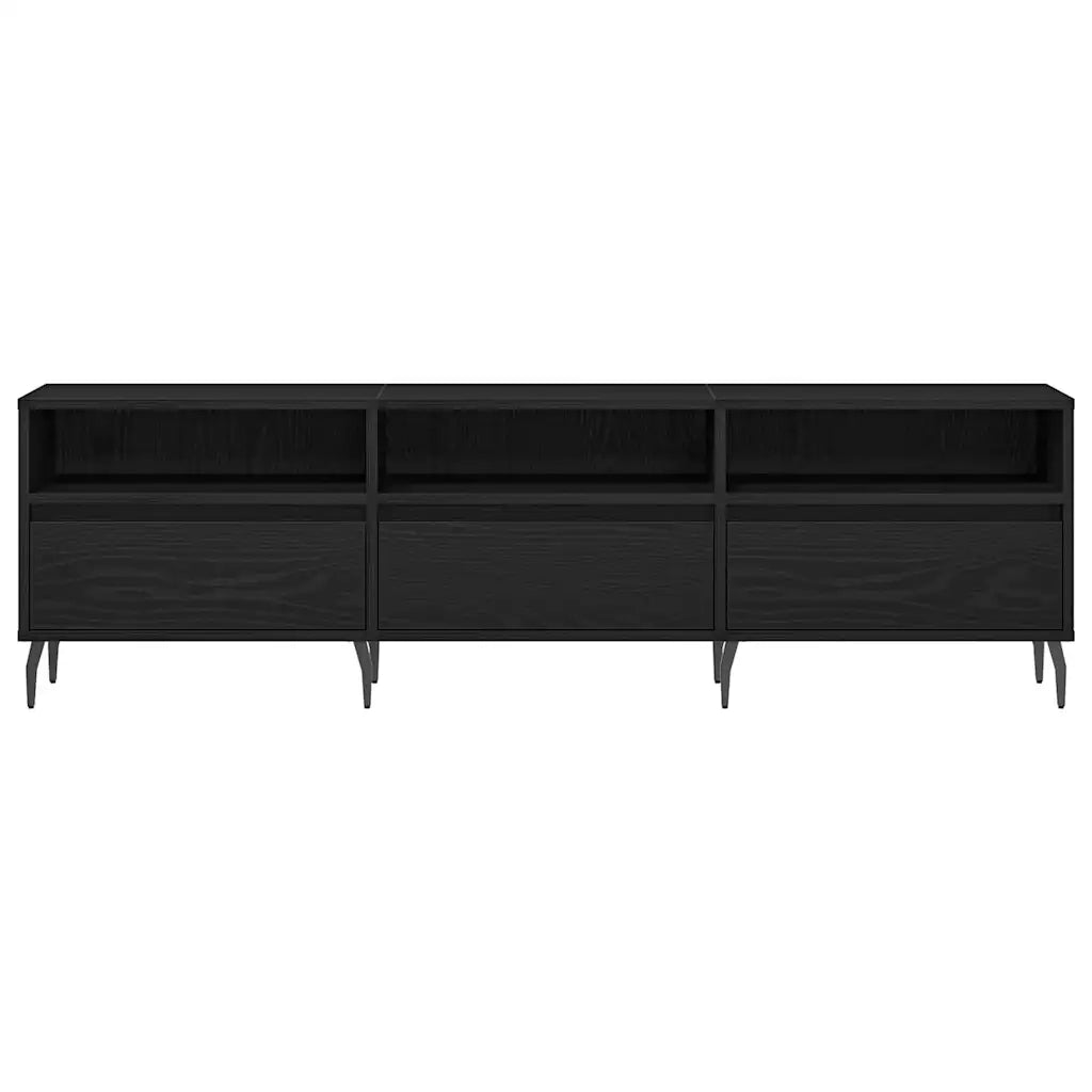Mobile TV-Credenza per TV-Console TV Rovere Nero 150 x 30 x 44,5 cm Legno multistrato 754224