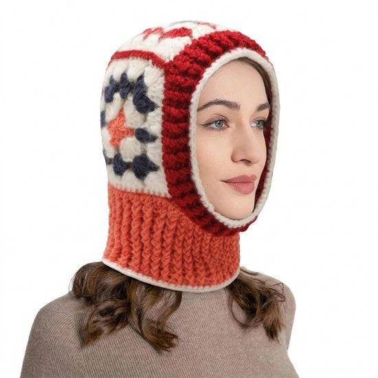 Cappello di sopravvivenza Impermeabile - Cappello di lana - Cappotto di capo con sciarpa - Unico modello - Poliestere - Adatto per sport invernali - Cappello invernale