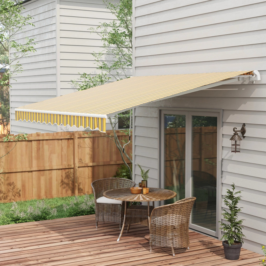 Tenda da Sole Avvolgibile a Bracci ¨C Minimal ¨C 350x250 cm Giallo