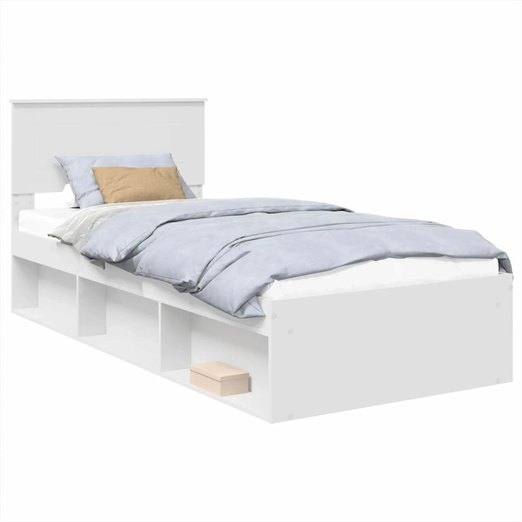 Struttura del letto Bianco 75 x 190 cm Legno multistrato 3407940