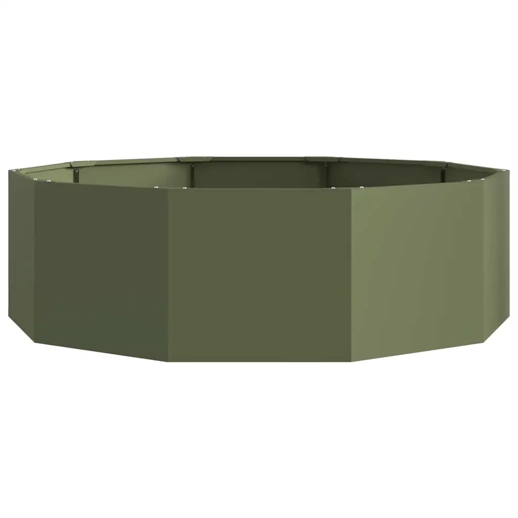 Fioriera | Cassetta per fiori | Vaso Verde oliva 120 x 120 x 35 cm Acciaio