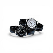 Trade Shop - Orologio Da Polso 35.5 Mm Elegante Quadrante Bianco Cinturino Elastico -