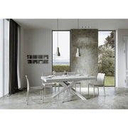 Tavolo allungabile 160/420x90 cm Volantis telaio Bianche - Bianco Frassino