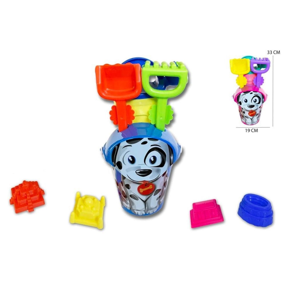 Trade Shop - Secchiello Per Gioco Da Spiaggia Per Bambini Mare Con Paletta Rastrello Formine -