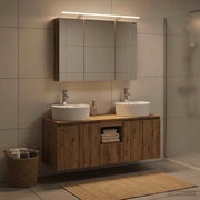 Set di Armadi da Bagno 4 pz Rovere Artigianale 3406462