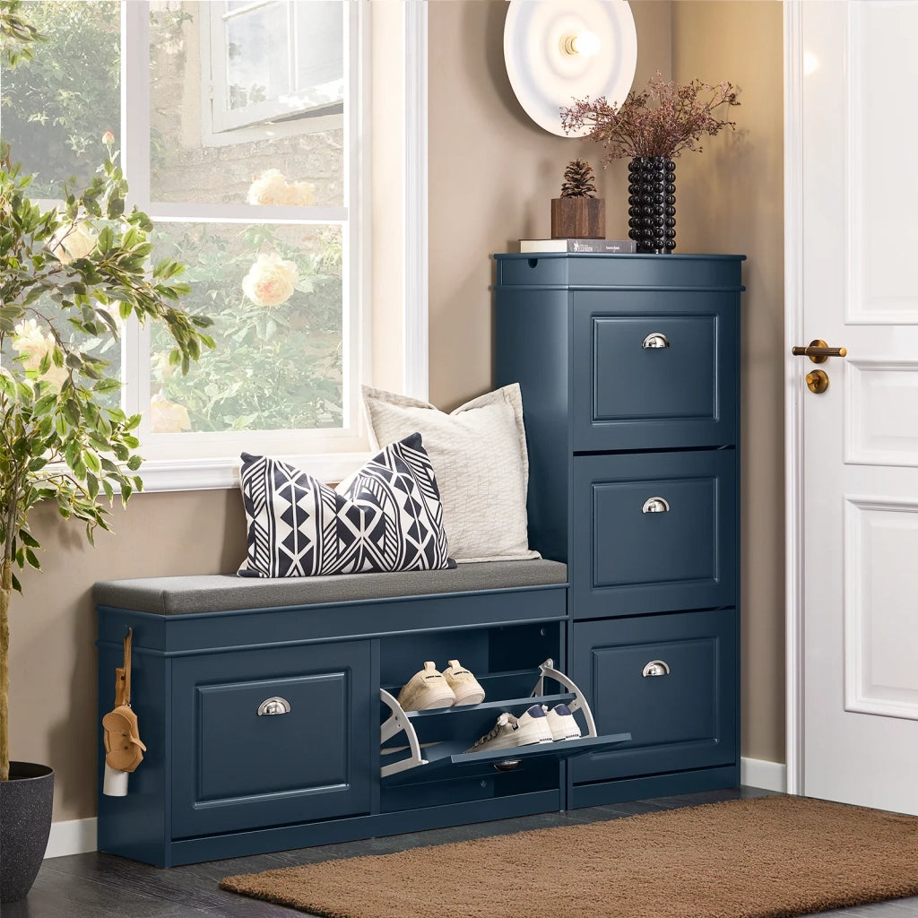 Scarpiera salvaspazio Slim, portascarpe salvaspazio Regolabili Blu L104*P24*A52 cm FSR64-W