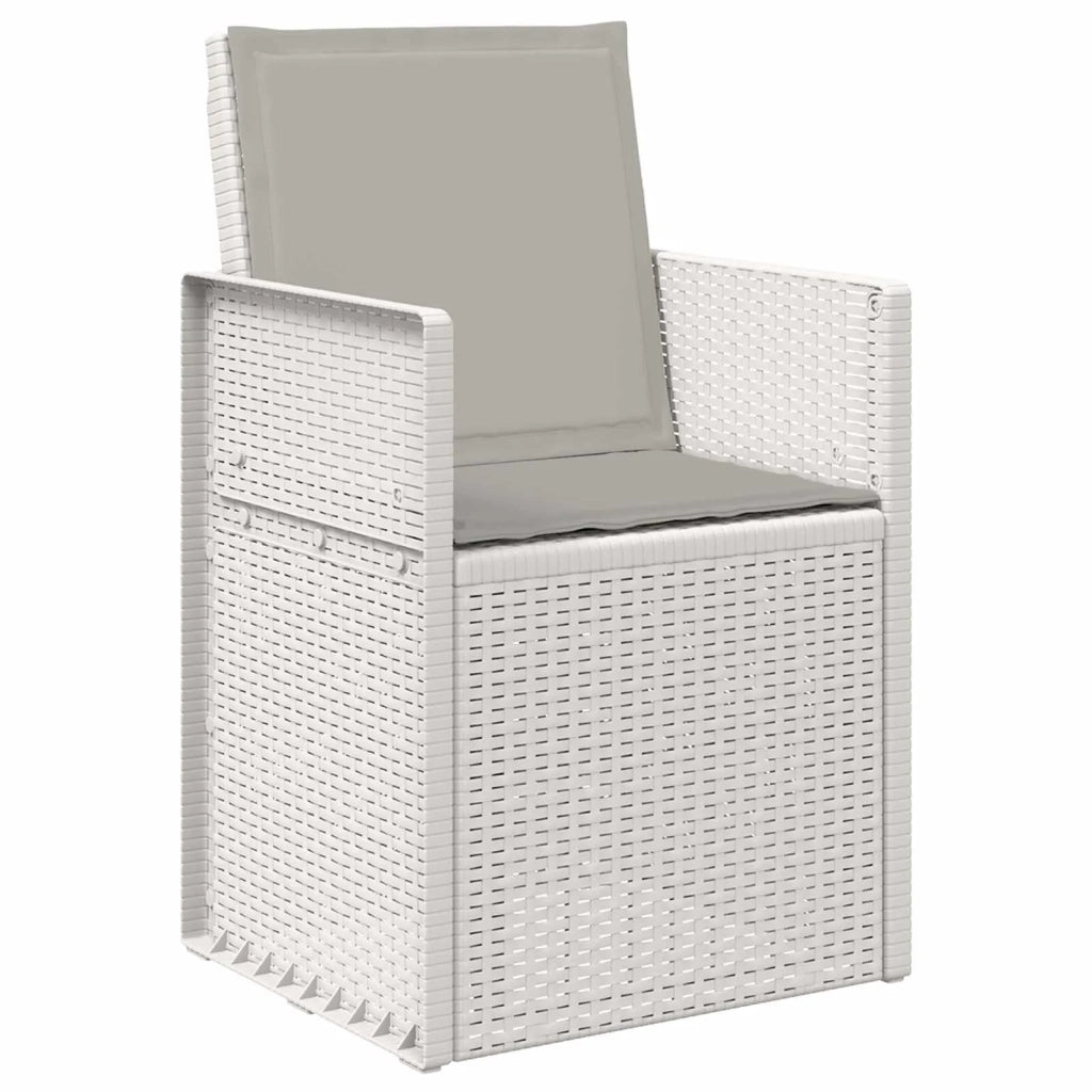 Sedie da pranzo da giardino 2 pcs Bianco e Grigio Chiaro PP 8000005