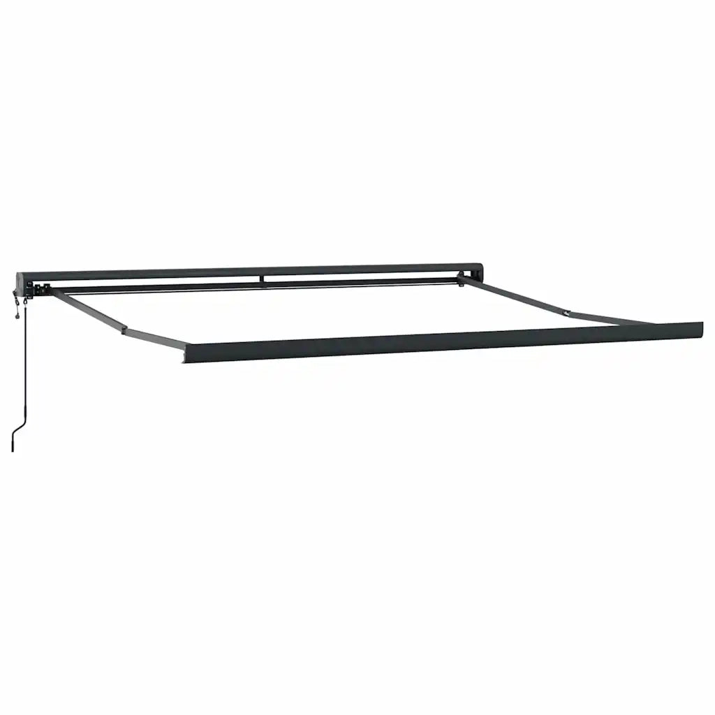 Tenda retrattile Giallo e Bianco con Struttura Antracite 3154606