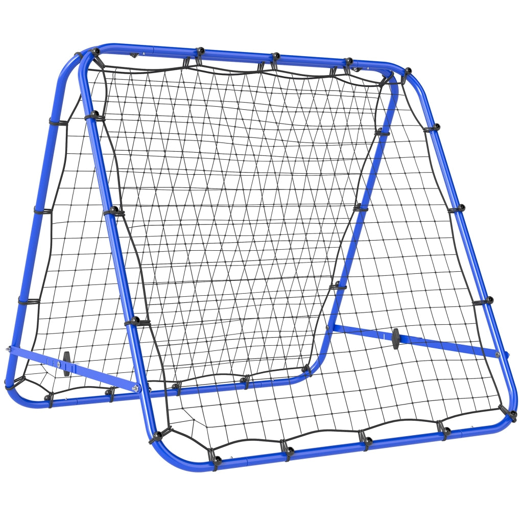 Rete da Calcio Rebounder Pieghevole ¨C Xylo ¨C Angolo Regolabile, 100x95x90 cm, Blu