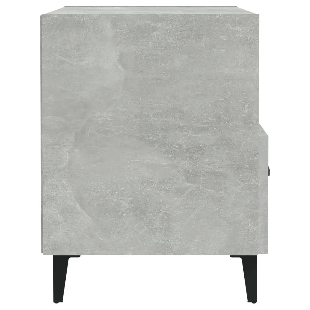Comodini 2 pz-Set di 2 Tavolino da notte Grigio Cemento in Legno Multistrato 515918