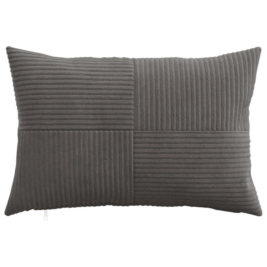 Federa 2 pcs ALMELO Grigio Scuro 40 x 60 cm corduroy 914391