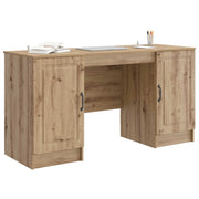 Scrivania | Tavolo da Ufficio con lo scaffale Rovere Artigianale 142,5 x 50 x 75 cm