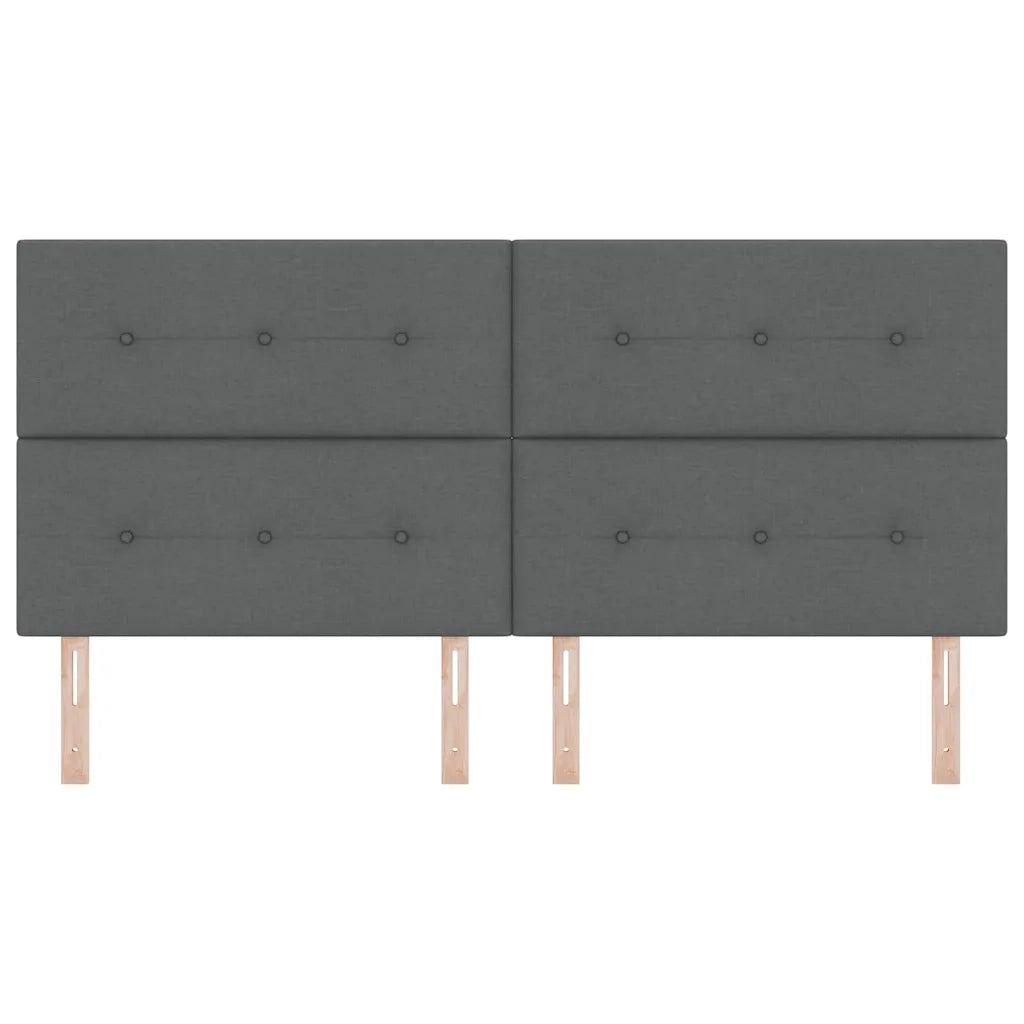 Testiera LED con testiera Grigio scuro 200 cm Poliestere 3338463