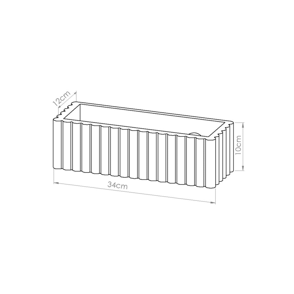 Applique ceramica verde oliva rigata su/giù E27 15W