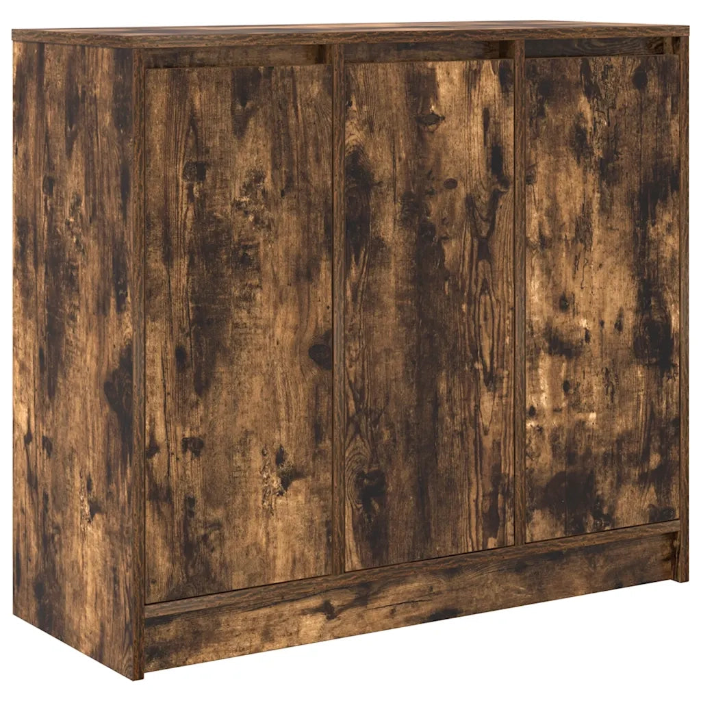 Credenza Rovere Fumo 85x34x76 cm in Legno Multistrato 861629