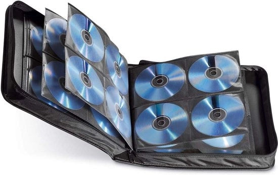 Tas per 208 dischi nero - contenitore per CD/DVD/Blu-ray - risparmio di spazio per ufficio e casa
