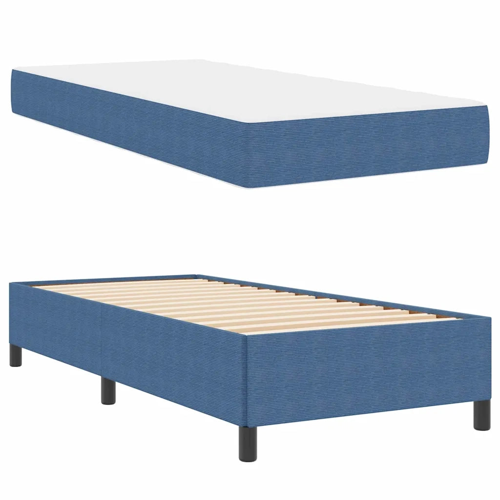 Struttura del letto con materasso Blu 90 x 200 cm Tessuto 3399103