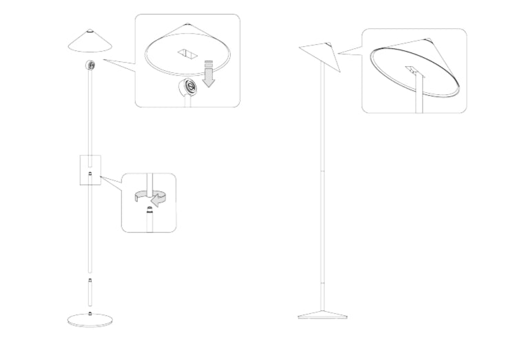Zafferano Lampada da Terra Led Ricaricabile Pina XXL - 6W, IP65, Dimmer Touch, Testa Magnetica, Design Moderno per Interni ed Esterni - Oro