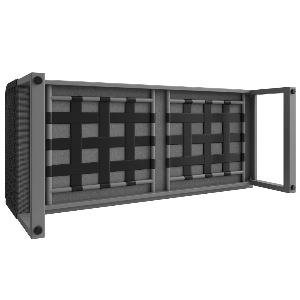 Set Divano da Giardino Polyrattan per 6-8 Posti con Cuscini ¨C MINIMAL ¨C Grigio