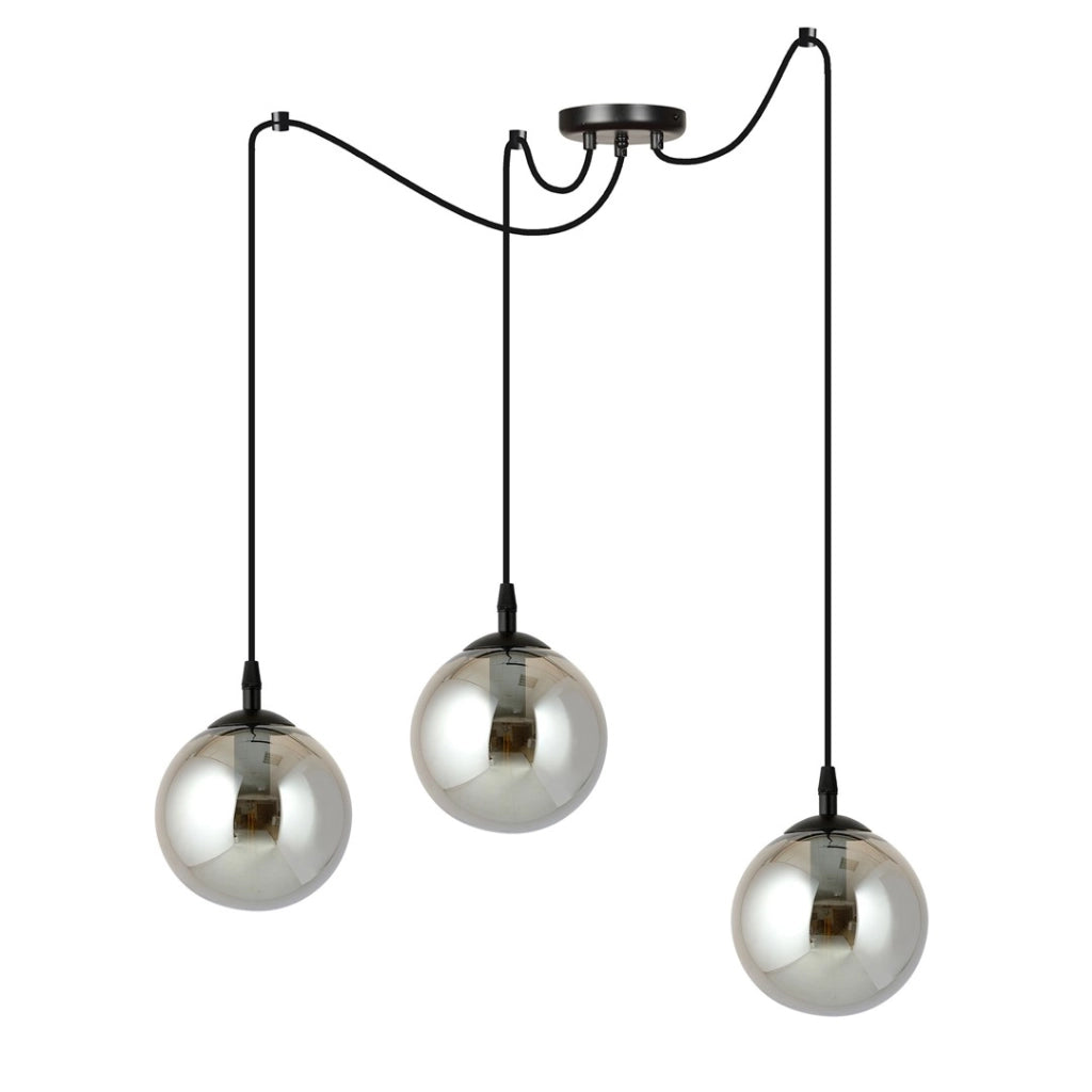 Lampadario Emibig GIGI 3 3xE14 nero grafite metallo