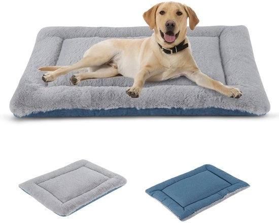 Asciugamano per Cani, Cuscino per Cani e Gatti, Coperta per Cani e Gatti, XL (106 * 71cm), Colore: Grigio e Blu