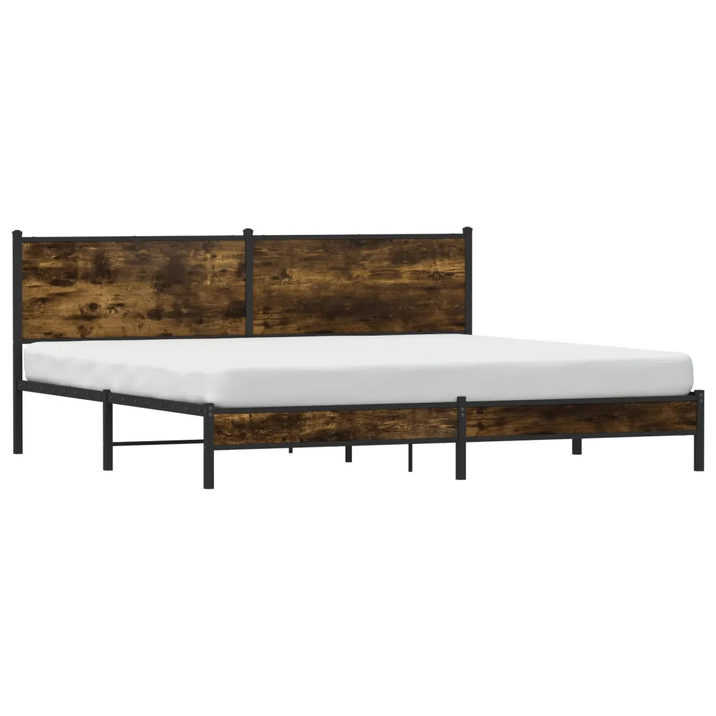 Giroletto senza Materaso in Metallo Rovere Fumo 193x203 cm 3301379