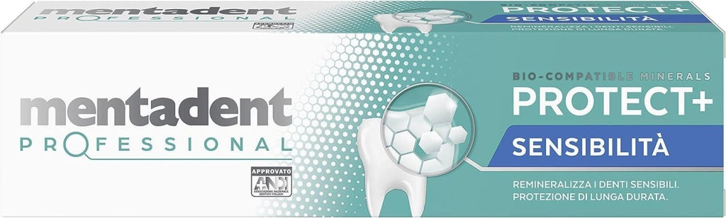 MENTADENT DENTIFRICIO SET 4 CONFEZIONI PROFESSIONAL RIMINALIZZA I DENTI SENSIBILI 75 ML L'UNO PROTETTIVO