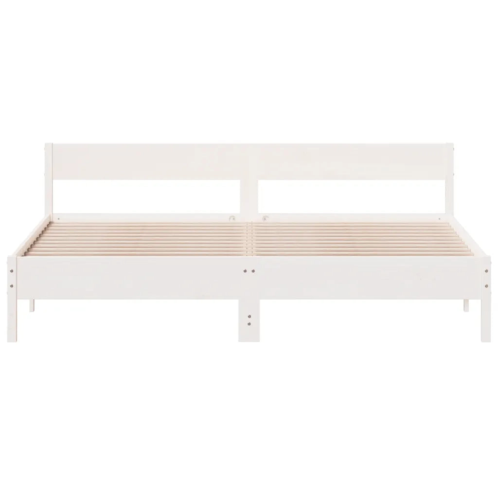 Giroletto senza Materasso Bianco 180x200 cm Legno Massello Pino 3216213