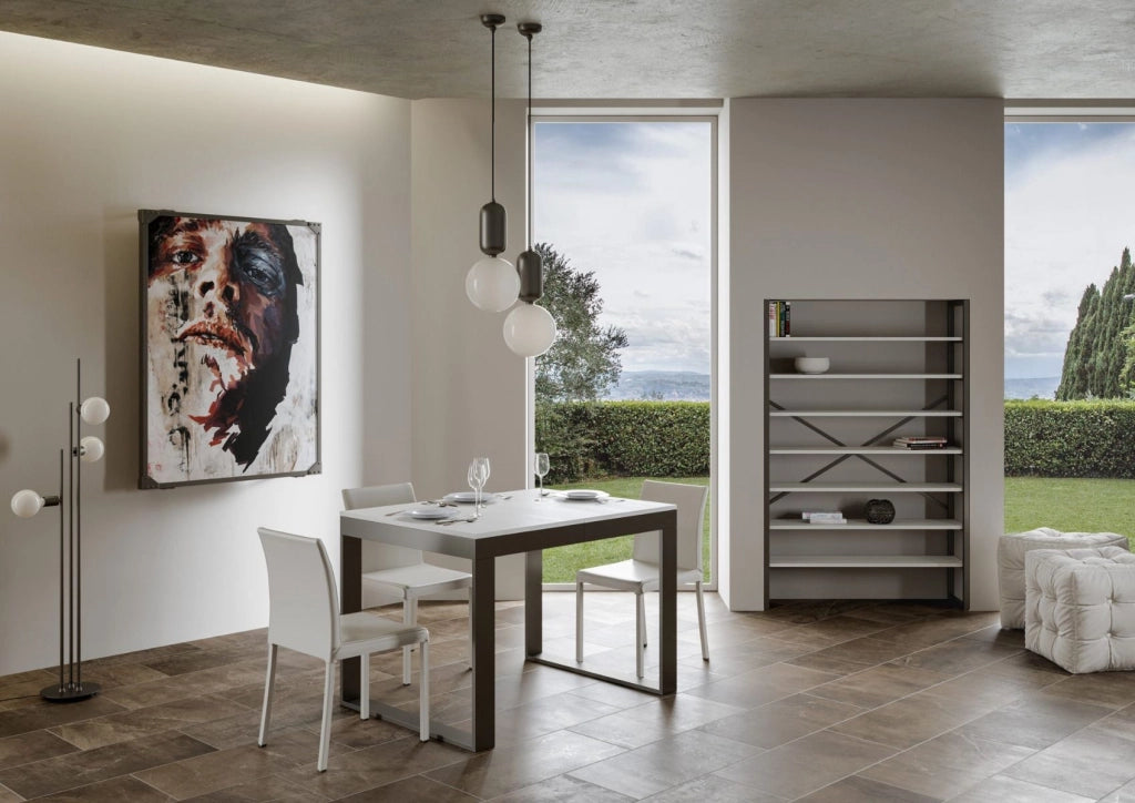Tavolo Allungabile 120-380x90x77 cm Tecno Evolution Bianco Frassino