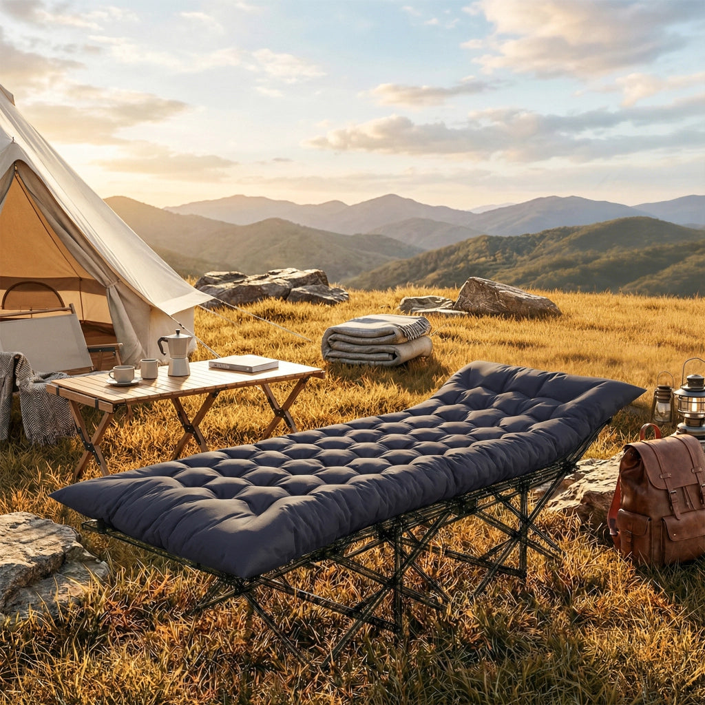 Letto da Campeggio Pieghevole ¨C Minimal ¨C Grigio Scuro