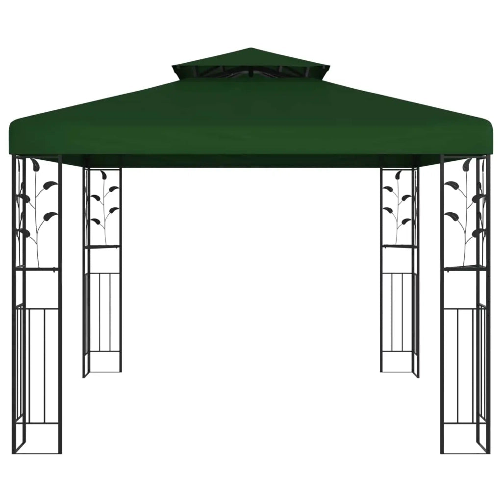Gazebo 3 x 3 x 2,68 m Verde Poliestere e Acciaio 42030526