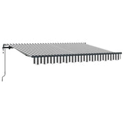Tenda da Sole | Tenda Retrattile Antracite 350 x 200 cm Tessuto