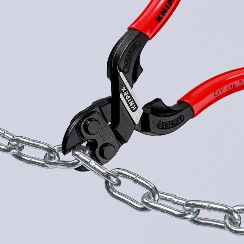 Knipex 71 31 160 Tronchese Compatta con Doppia Leva CoBolt Lunghezza 160 mm Materiale Acciaio Cromo-Vanadio Duro 64 HRC colore Nero