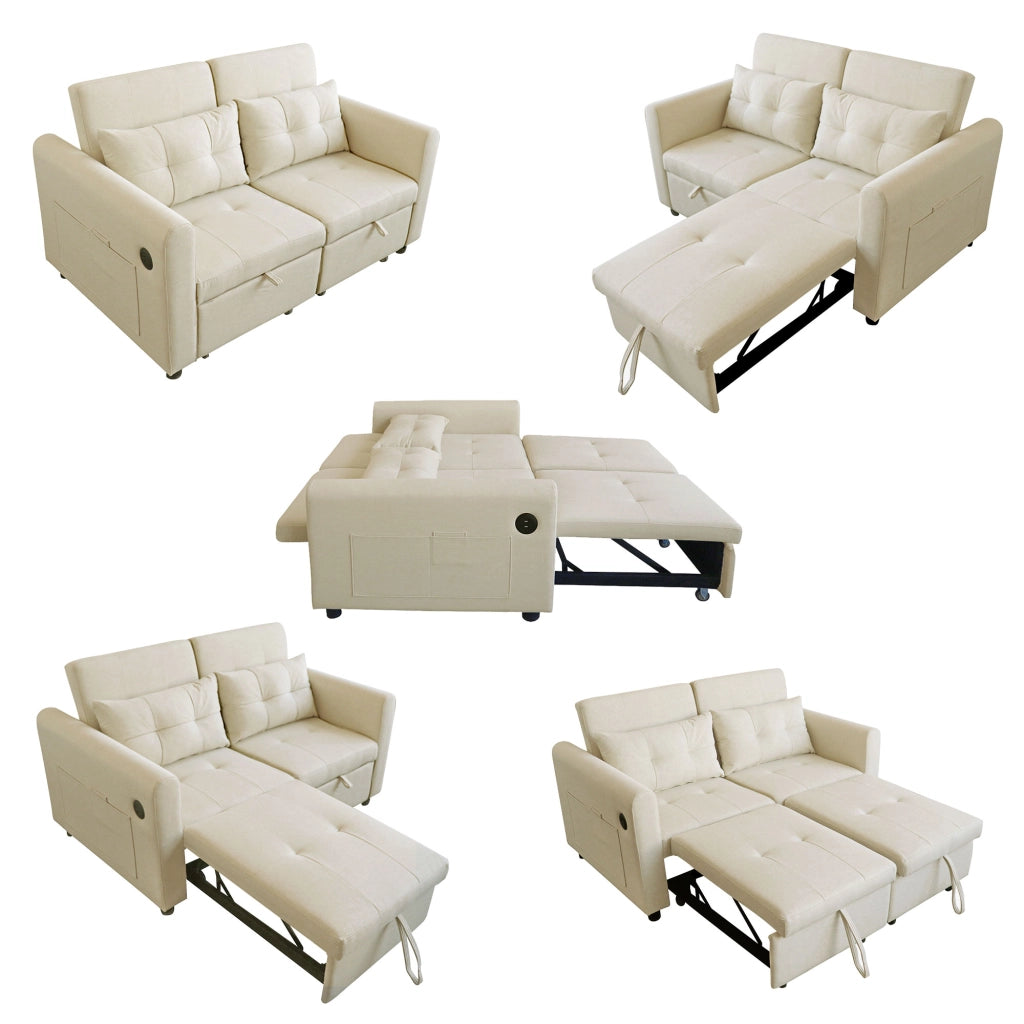 Divano letto moderno - Zephmum - 3 in 1 schienale regolabile USB