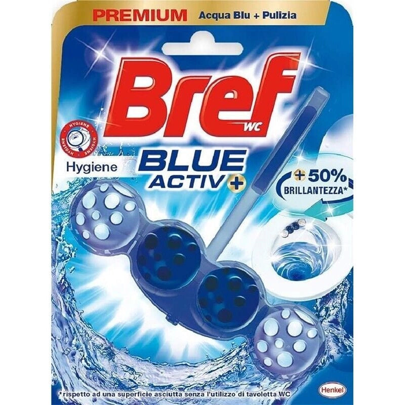 BREF BREF WC POWER ACTIV BLUE DETERGENTE PROFUMATORE IN PASTIGLIE IGIENIZZANTE BAGNO PULITO FRESCO FORMATO 50 G
