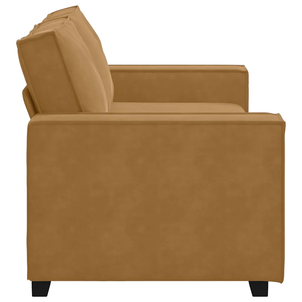 Divano a 2 Posti-Sofa 2 Posti Marrone 140 cm in Velluto 618774