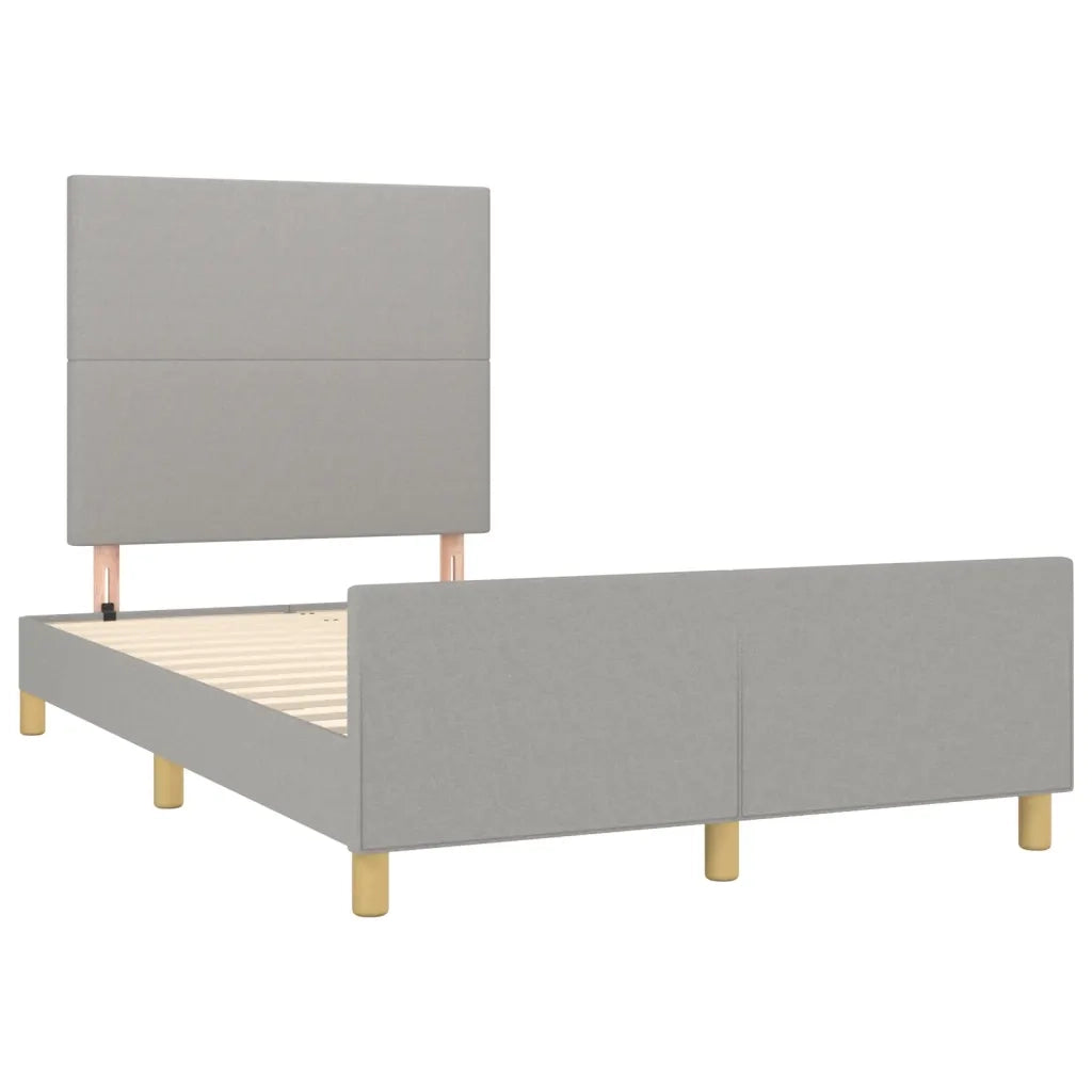 Giroletto senza Materasso Grigio Chiaro 120x190 cm in Tessuto 3270499