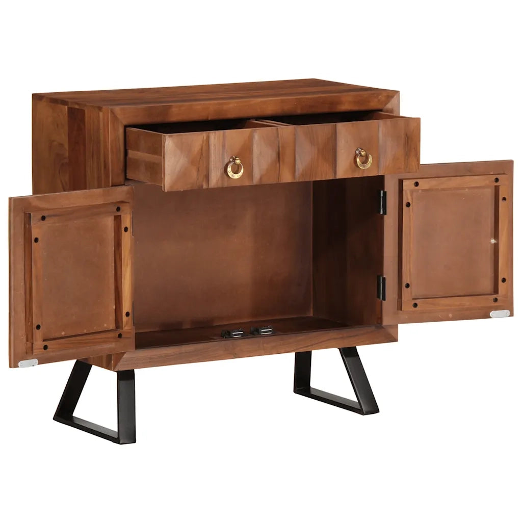 Cassettiera Marrone ambra 70x35x70 cm in Legno Massello Acacia CFW9816664