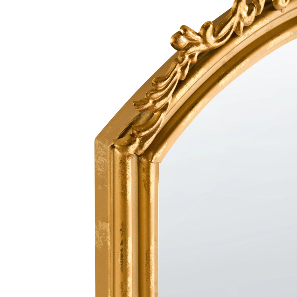 Specchio da parete in metallo dorato Grande specchio da appendere Camera da letto Soggiorno Corridoio Stile tradizionale