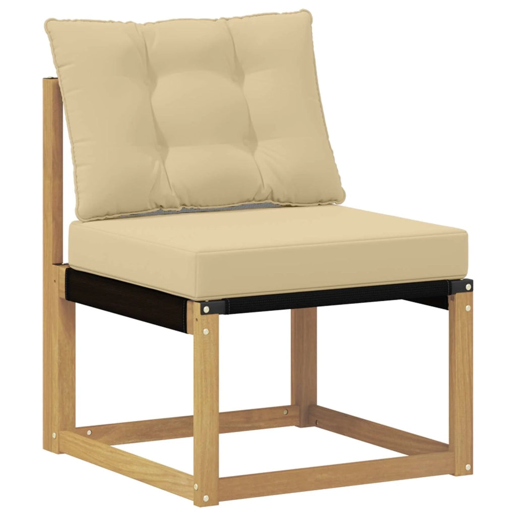 Set di divani da esterno con cuscino 7 pcs Bianco e Beige 3389675