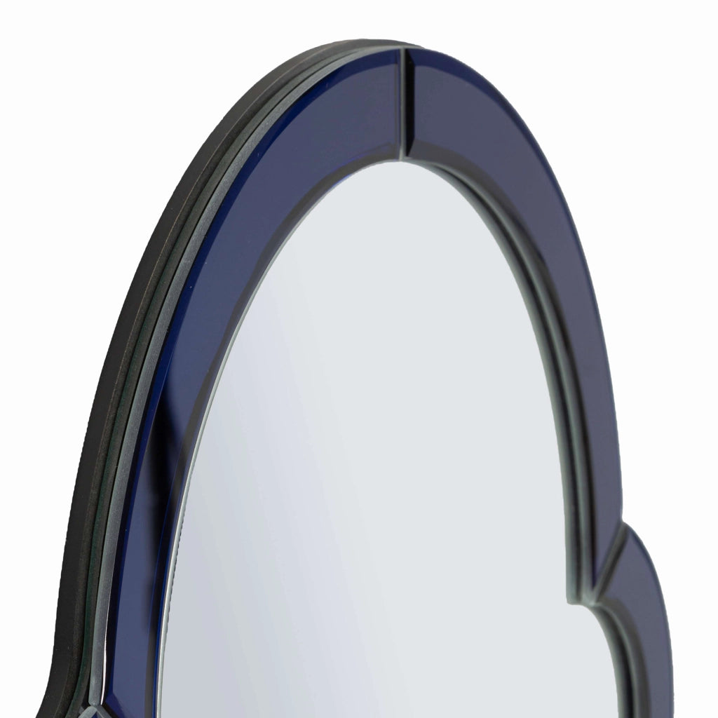 Mostarr, Specchio Cornice Sagomata, 47x80h cm blu